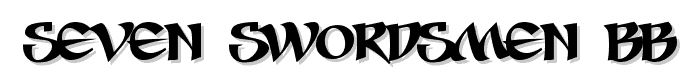 Seven Swordsmen BB font